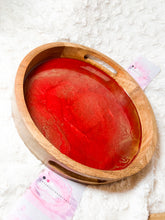 Load image into Gallery viewer, Wooden Resin Tray - with Gold Leaf/Resin/Serving Tray/Handmade/Art/Gift/Resin Art