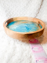 Load image into Gallery viewer, Wooden Resin Tray - with Gold Leaf/Resin/Serving Tray/Handmade/Art/Gift/Resin Art