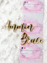 Load image into Gallery viewer, Custom Acrylic Name Plates Gold, Silver or Rose Gold, Lasercut Mirror Acrylic