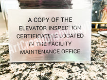 Load image into Gallery viewer, Personalized Silver engraved black Acrylic Signs - logo