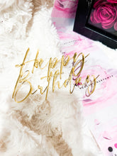 Load image into Gallery viewer, Acrylic Mirror Name Cake Toppers, Gold, Silver or Rose Gold, Lasercut Mirror Acrylic