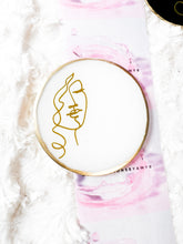 Load image into Gallery viewer, Line Art White and Black Resin Coaster - Set of 4