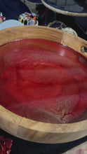 Load and play video in Gallery viewer, Wooden Resin Tray - with Gold Leaf/Resin/Serving Tray/Handmade/Art/Gift/Resin Art