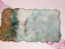 Load image into Gallery viewer, Green Marble and Gold Tray - Perfect for jewelry or decor