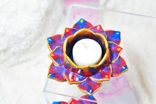 Load image into Gallery viewer, Diwali Candle Holders, Lotus Candle Holders and Coasters made with Resin package (set of 2)