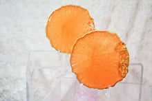 Load image into Gallery viewer, Orange and Gold Coasters - Perfect for Barware or Decor (Set of 2)