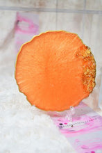 Load image into Gallery viewer, Orange and Gold Coasters - Perfect for Barware or Decor (Set of 2)