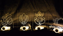 Load image into Gallery viewer, Engraved Acrylic Signs - Ik Onkar, Om, Ganesh & Khanda