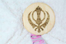 Load image into Gallery viewer, Khanda, Ik Onkar, Om Mandala Engraved/Carved Wooden Signs