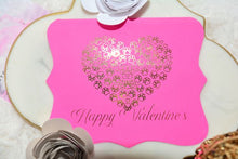 Load image into Gallery viewer, PAWS Happy Valentine's Day Hot Foil Valentine's Day Card hand made card
