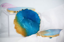 Load image into Gallery viewer, Golden Beach with Waves Coasters - Perfect for Barware or Decor (Set of 2)