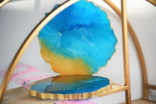 Load image into Gallery viewer, Golden Beach with Waves Coasters - Perfect for Barware or Decor (Set of 2)