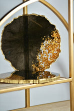 Load image into Gallery viewer, Black and Gold Coasters - Perfect for Barware or Decor (Set of 2)