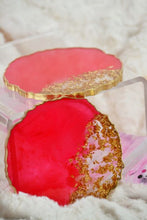 Load image into Gallery viewer, Red and Gold Coasters - Perfect for Barware or Decor (Set of 2)