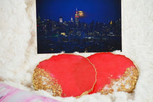 Load image into Gallery viewer, Red and Gold Coasters - Perfect for Barware or Decor (Set of 2)