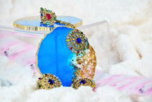 Load image into Gallery viewer, Blue and  Gold Coasters - Perfect for Barware or Decor (Set of 2)