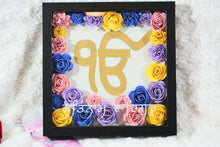 Load image into Gallery viewer, Ik Onkar ShadowBox with Paper Flowers | Home Decor