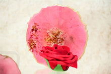 Load image into Gallery viewer, Watermelon Red and Gold Coasters (Can be Personalized) - Perfect for Barware or Decor (Set of 2)