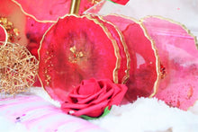 Load image into Gallery viewer, Watermelon Red and Gold Coasters (Can be Personalized) - Perfect for Barware or Decor (Set of 2)