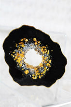 Load image into Gallery viewer, Black/Gold with Gem Geode Coasters - Perfect for Decor (Set of 2)