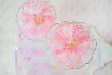 Load image into Gallery viewer, Pink Blossoms Coaster set (Can be Personalized) - Perfect for Barware or Decor (Set of 2)