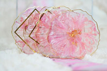 Load image into Gallery viewer, Pink Blossoms Coaster set (Can be Personalized) - Perfect for Barware or Decor (Set of 2)