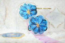 Load image into Gallery viewer, Blue Blossoms Coaster set (Can be Personalized) - Perfect for Barware or Decor (Set of 2)