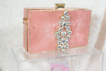 Load image into Gallery viewer, Blush Marble Resin Clutch