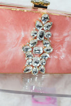 Load image into Gallery viewer, Blush Marble Resin Clutch