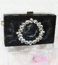 Load image into Gallery viewer, Black Marble Resin Clutch