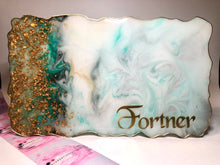 Load image into Gallery viewer, Green Marble and Gold Tray - Perfect for jewelry or decor