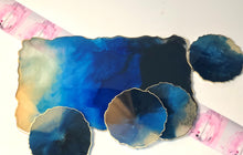 Load image into Gallery viewer, Deep Blue Sea and Gold Tray - Perfect for jewelry or decor