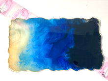 Load image into Gallery viewer, Deep Blue Sea and Gold Tray - Perfect for jewelry or decor