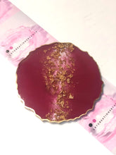 Load image into Gallery viewer, Wine and Gold Coasters - Perfect for Barware or Decor (Set of 2)