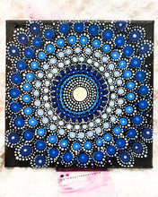Load image into Gallery viewer, Mandala Hand Painted Canvas | Wall art (Shades Of Blue)