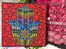 Load image into Gallery viewer, PRIDE themed Hamsa Hand Mandala and Dot Paintings Hand Painted Canvas | Wall art