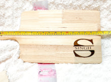 Load image into Gallery viewer, Personalized rectangular Wooden Cutting Board/charcuterie board/ housewarming and wedding gifts.