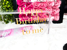 Load image into Gallery viewer, Acrylic Round Or Tombstone Cake Toppers - Personalized