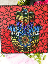 Load image into Gallery viewer, PRIDE themed Hamsa Hand Mandala and Dot Paintings Hand Painted Canvas | Wall art