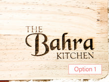 Load image into Gallery viewer, Personalized rectangular Wooden Cutting Board/charcuterie board/ housewarming and wedding gifts.