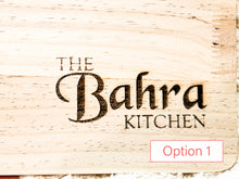 Load image into Gallery viewer, Personalized Wooden Cutting Board/charcuterie board/ housewarming and wedding gifts.