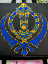 Load image into Gallery viewer, Religious Khanda Hand Painted Canvas | Wall art