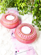 Load image into Gallery viewer, Mandala Candle Holders, Candle Holders, Resin Candle Holders (Shades of Rose Gold)