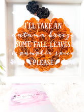 Load image into Gallery viewer, Pumpkin and Fall Shadowbox with Paper Flowers | Mother's Day Gift | Birthday Gift | Anniversary Gift