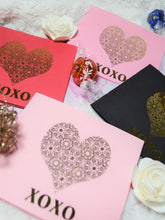 Load image into Gallery viewer, Hot Foil Valentine's Day Card, XOXO handmade card