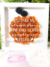 Load image into Gallery viewer, Pumpkin and Fall Shadowbox with Paper Flowers | Mother's Day Gift | Birthday Gift | Anniversary Gift
