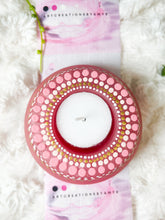 Load image into Gallery viewer, Mandala Candle Holders, Candle Holders, Resin Candle Holders (Shades of Rose Gold)
