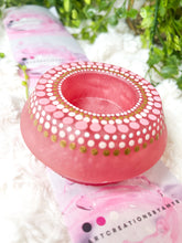 Load image into Gallery viewer, Mandala Candle Holders, Candle Holders, Resin Candle Holders (Shades of Rose Gold)