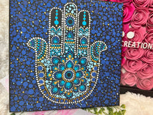 Load image into Gallery viewer, Hamsa Hand Dot Paintings Hand Painted Canvas | Wall art