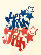 Load image into Gallery viewer, July 4th Cupcake Topper, 4th of July Celebration - Set of 6